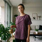 👚 LIMITED-TIME 50% OFF! 💥 Women's Summer Top with Raw Edge Paneling – Round Neck, Relaxed Fit, Edgy ✨