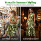 Women's Halter Neck Sleeveless Printed Dress