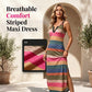 Women’s Breathable Comfort Striped Maxi Dress