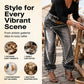 Women's Rhinestone Wide Leg Jeans