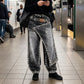 Women's Rhinestone Wide Leg Jeans