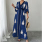 👗 LIMITED-TIME 50% OFF! 💥 Women's Elegant V-Neck Print Maxi Dress – Flutter Sleeves, Ethnic Print, Side Slits ✨