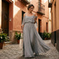 👗Women’s Elegant Cold Shoulder Flowing Maxi Dress