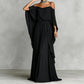 👗Women’s Elegant Cold Shoulder Flowing Maxi Dress