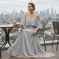 👗Women’s Elegant Cold Shoulder Flowing Maxi Dress