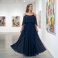 👗Women’s Elegant Cold Shoulder Flowing Maxi Dress
