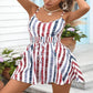 🏆LAST DAY SALE 50% OFF🔥Women’s Sleeveless Wrap Style Striped Summer Romper
