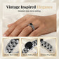 Women's Vintage Black Zircon Ring