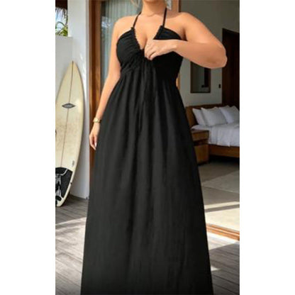 🔥50% Off New Arrivals-Women's Halter Neck Backless Maxi Dress