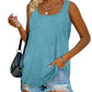 Women's Summer Sleeveless Tank Top Solid Color T-Shirt
