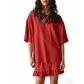 Women's Oversized T-Shirt & Ruffle Skirt 2-Piece Set