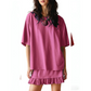 Women's Oversized T-Shirt & Ruffle Skirt 2-Piece Set