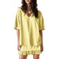 Women's Oversized T-Shirt & Ruffle Skirt 2-Piece Set