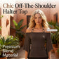 Women's Off-the-Shoulder Halter Neck Top