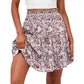 Women’s Elastic High Waist Tiered Ruffle Skort