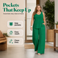 👗 LIMITED-TIME 50% OFF! ✨ Women's Plus Size Textured Tank & Relaxed Fit Pants Set – U-Neck, Pockets, Wide Leg 🌿