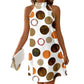 👗 LIMITED-TIME 50% OFF! ✨ Flattering Halter A-Line Dress – Polka Dot Print, Sleeveless, Vacation Ready 🌸