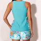 📢 PROMO LIMITÉE -50% ! ⏰ Ensemble Maillot de Bain Imprimé Color-Block – Haut Débardeur + Short, Tissu Extensible Séchage Rapide, 3 Coloris, Tailles S-XL 🏖️