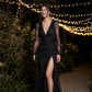 Women's Elegant V-Neck Lace Evening Dress