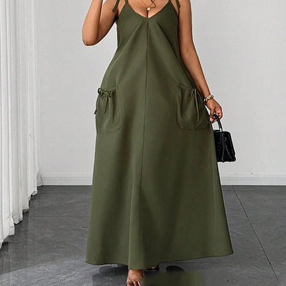 🥳2026 HOT SALE🥳💞50K+ SOLD!✨ 💝 Elegant Maxi Dress –Adjustable Straps, Side Pockets 🌸