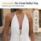 🎉 LIMITED TIME 50% OFF! ☀️ Sexy Backless Halter Top & Shorts Set – Adjustable Tie-Front & Premium Breathable Fabric 🥂