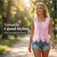 Women's Elegant Square Neck Lace Tank Top