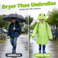 Waterproof Kids Rain Poncho with Hood