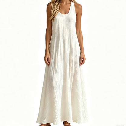 🎉 LIMITED TIME 50% OFF! 👗 Women Off-Shoulder Draped Maxi Dress – Relaxed A-Line Silhouette & Minimalist Elegance 🌸