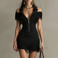 👗Women's Vintage Faux Suede Fringe Dress💕