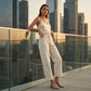 Women's High-Waisted Stretchy Straight Leg Jeans