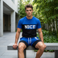 Men's Color-Block Tee and Shorts Set