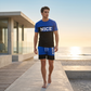 Men's Color-Block Tee and Shorts Set