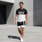 Men's Color-Block Tee and Shorts Set