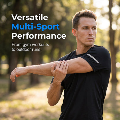 🔥Hot Sale 49% Breathable Men Fitness Training Top, Stretch Sweat Resistant Sports Tee, All-Purpose Athletic Shirt for Daily Training Outdoor Exercise