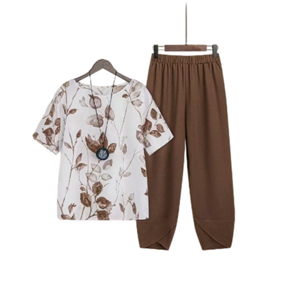 Effortless Printed Tee Set