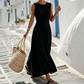 📢📢50% OFF !! ⏰Women's Sleeveless Round Neck Wrap-Waist Maxi Dress
