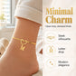 🎉 2026 Sale — Over 25,000 Sold! 💖 Heart Initial Anklet Snake Chain – Personalized Charm ❤️