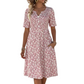🎉 LIMITED TIME 50% OFF! 👗 Floral V-Neck Pocket Dress – Effortless Garden Grace 🌸