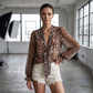 🎉 LIMITED-TIME 50% OFF! 🌸 Leopard V-Neck Tie Top – Wild Feminine Flair ⏰