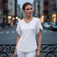 🎉 LIMITED TIME 50% OFF! 👚 V-Neck Flutter Sleeve Blouse – Soft Feminine Breeze 🌸