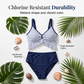 Women Two Piece High Waisted Swimsuit Ruffle