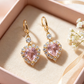 Sparkling Heart-Shaped Drop Earrings