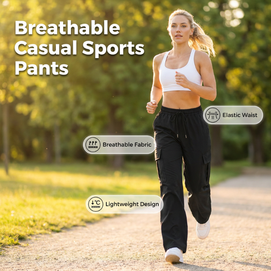 Women's Casual Elastic Waistband Sports Pants