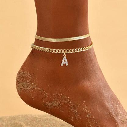 🌸 LIMITED TIME 50% OFF! ✨ Dainty Layered Gold Initial Anklets – Elegant Design, Lightweight & Adjustable – Perfect for Everyday Charm & Gifting 💛