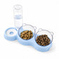 3-in-1 Pet Double Bowls with Automatic Water Dispenser