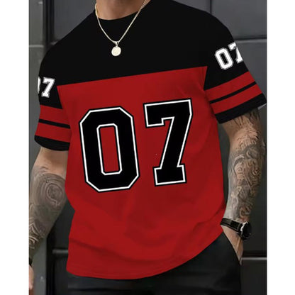 🔥 Pro-Favorite Men's Printed Short-Sleeve Sports T-Shirt – Premium Blend – Breathable 🏃