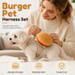 ⏳50% Off⏰Cute Hamburger Pet Harness and Leash Set with Mini Backpack🍔🦮
