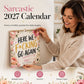 Funny 2027 Wall Calendar Calendar for Women