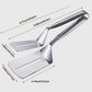 🍳 Stainless Steel Kitchen Tongs with Spatula