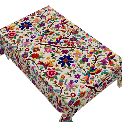 Retro Floral Tablecloth